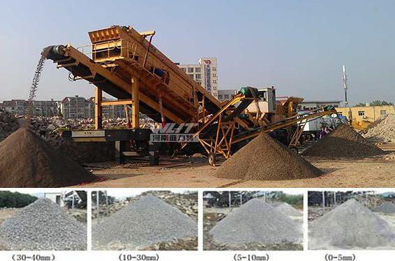 mobile jaw stone crushing plant