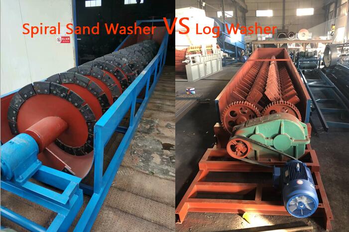 difference between spiral sand washing machine and log washer